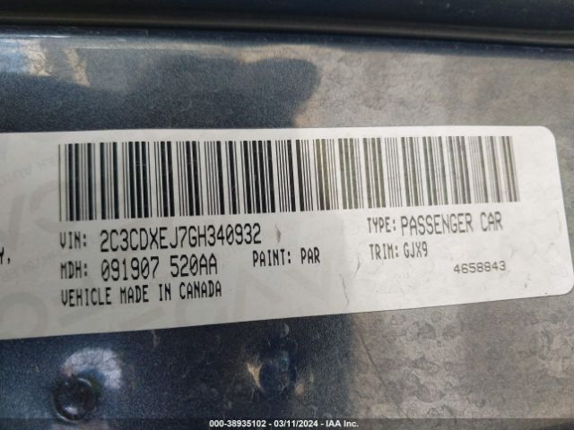 2C3CDXEJ7GH340932 Dodge Charger Srt 392