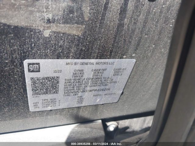 1GNSKNKD8PR226266 Chevrolet Tahoe 4wd Lt