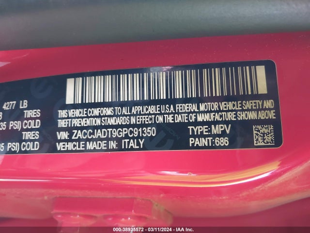 ZACCJADT9GPC91350 Jeep Renegade Limited