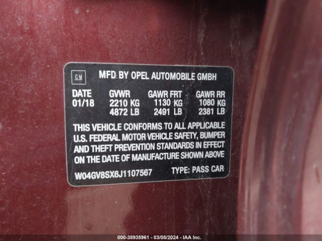 W04GV8SX6J1107567 Buick Regal Tourx Essence