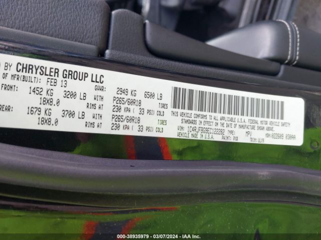 1C4RJFBG9EC122282 Jeep Grand Cherokee Limited