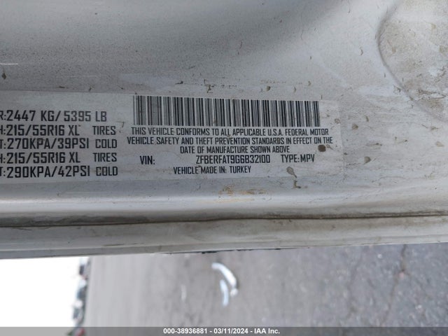 RAM Promaster City Tradesman 2016 ZFBERFAT9G6B32100 Image 9