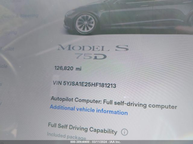 5YJSA1E25HF181213 Tesla Model S 100d/60d/75d/90d/p100d