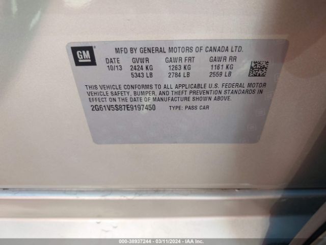 2G61V5S87E9197450 Cadillac Xts Vsport Premium