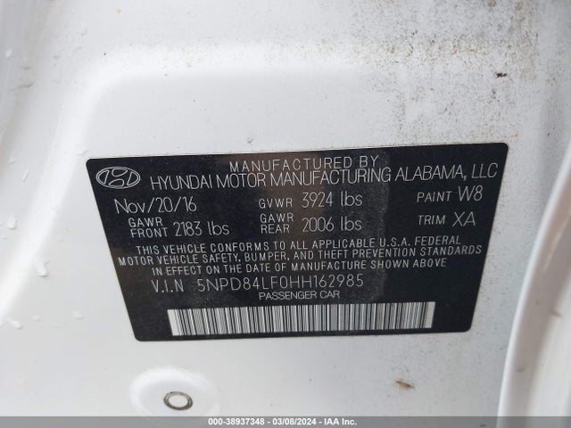 Hyundai Elantra 2017 5NPD84LF0HH162985 Image 26