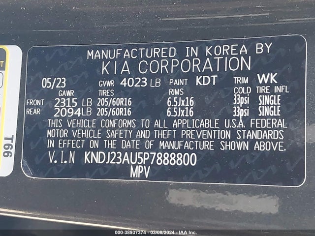 KIA SOUL LX 2023 KNDJ23AU5P7888800 Image 9