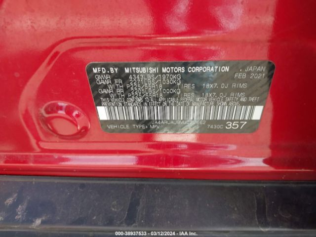JA4ARUAU9MU022462 Mitsubishi Outlander Sport 2.0 Be Awc/2.0 Es Awc/2.0 Le Awc/2.0 Se Awc
