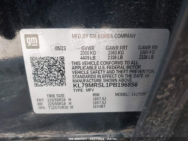 Chevrolet Trailblazer Awd Lt 2023 KL79MRSL1PB196856 Image 9