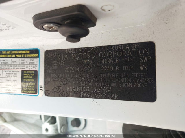 KIA Cadenza Premium 2014 KNALN4D70E5121454 Image 9