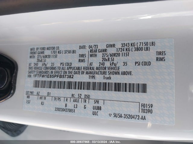 Ford F-150 King Ranch 2023 1FTFW1E85PFB57382 Image 9