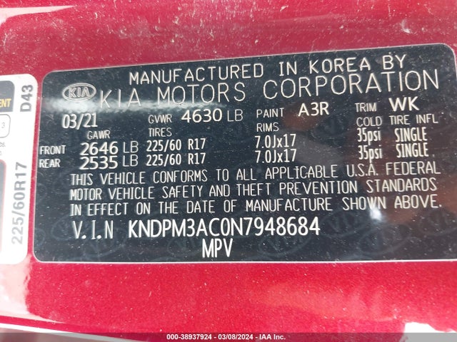 KIA Sportage Lx 2022 KNDPM3AC0N7948684 Image 9