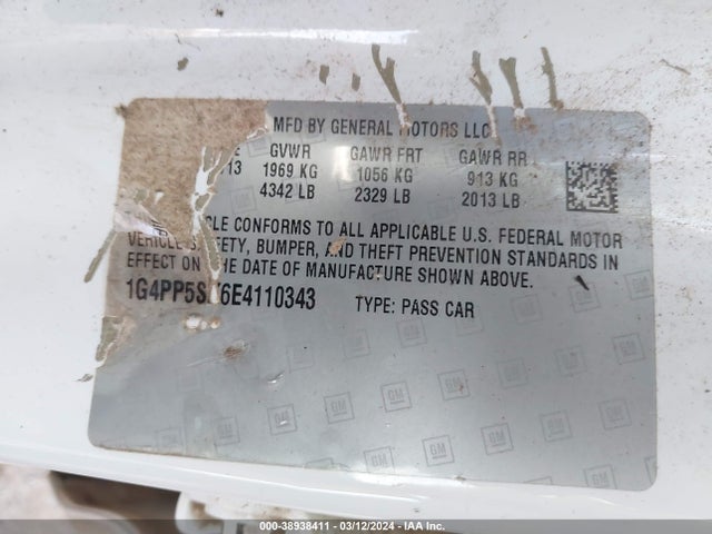 Buick Verano 2014 1G4PP5SK6E4110343 Image 9
