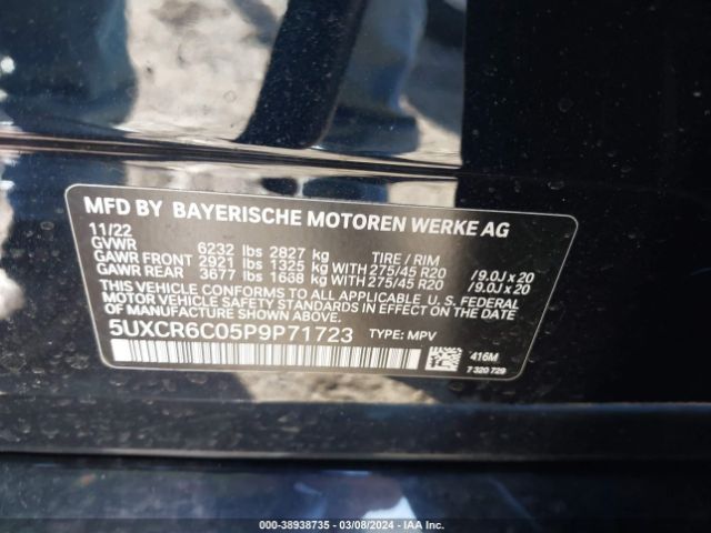 5UXCR6C05P9P71723 BMW X5 Xdrive40i
