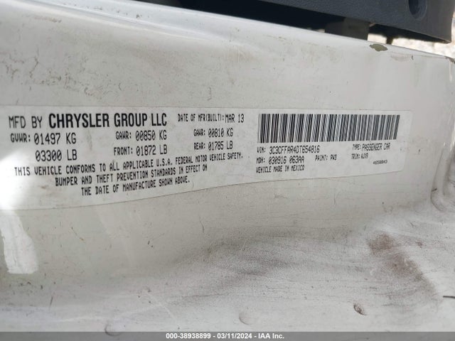 2013 FIAT 500 3C3CFFAR4DT654816 Photo 8