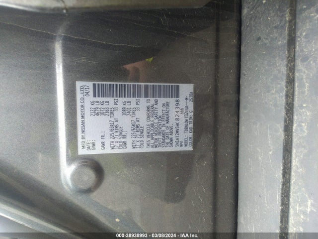 Nissan ROGUE SV 2017 5N1AT2MV5HC824398 Image 10