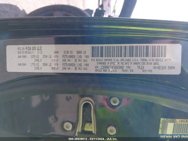 RAM 1500 Express 2015 1C6RR6FT4FS623482 Image 9
