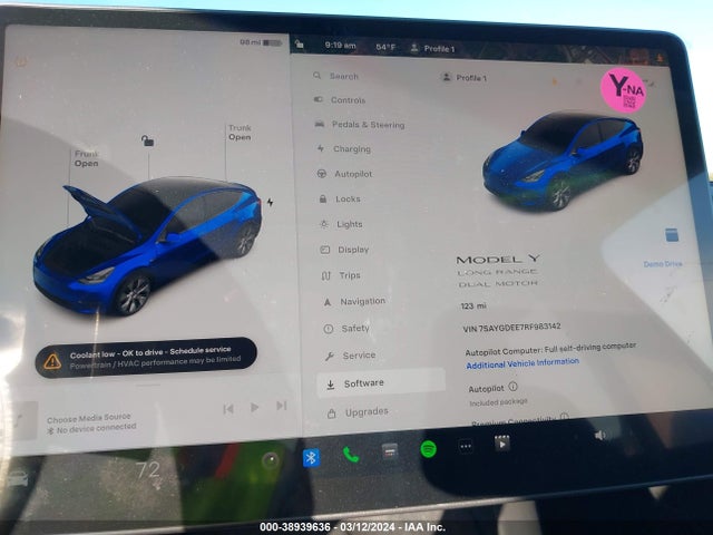 2024 TESLA MODEL Y 7SAYGDEE7RF983142 Photo 8