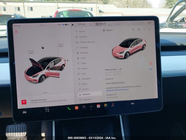 Tesla Model 3 Long Range/performance 2019 5YJ3E1EB7KF391991 Image 7