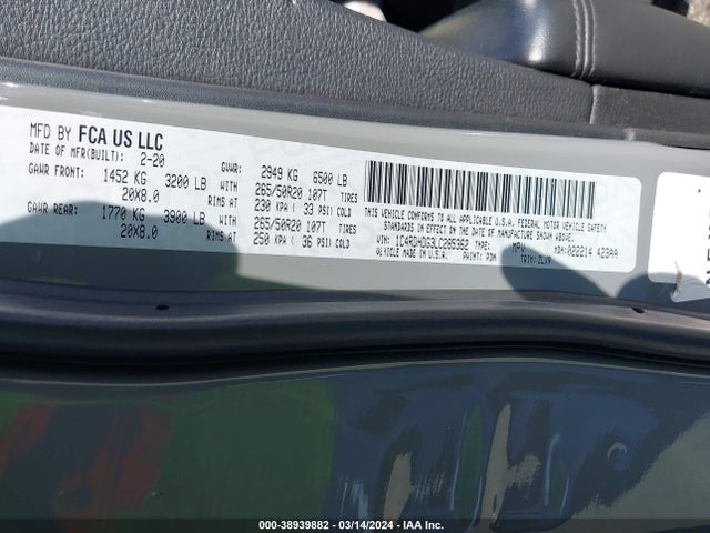 Dodge Durango Gt Plus Rwd 2020 1C4RDHDG3LC285362 Image 9