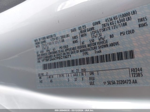 2023 FORD F-250 1FTBF2AA7PEC19271 Photo 8