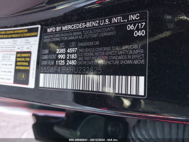 55SWF4JB6HU232825 Mercedes-Benz C 300 Luxury/sport