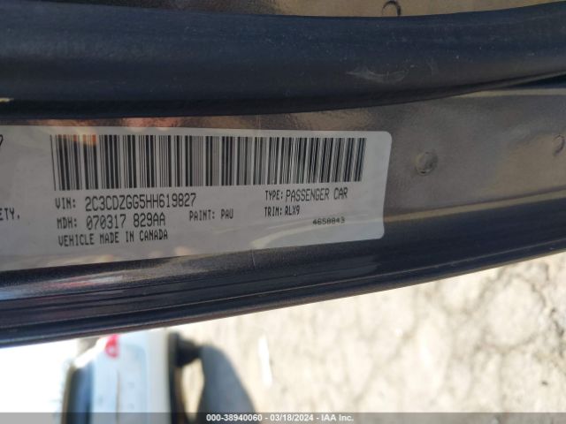 2C3CDZGG5HH619827 Dodge Challenger Gt