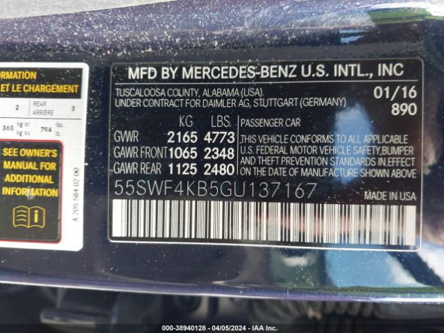 55SWF4KB5GU137167 Mercedes-Benz C 300 4matic/luxury 4matic/sport 4matic