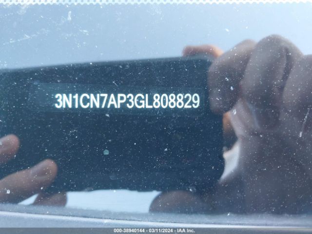 3N1CN7AP3GL808829 Nissan Versa 1.6 S/1.6 S+/1.6 Sl/1.6 Sv