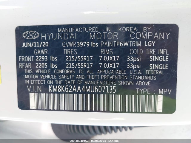 Hyundai Kona Sel Plus 2021 KM8K62AA4MU607135 Image 9