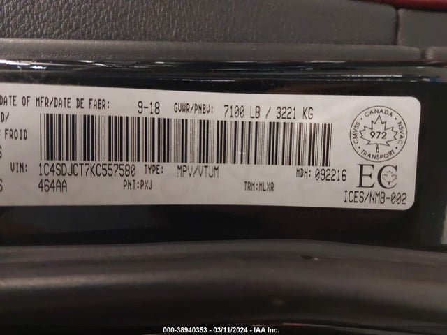 Dodge Durango R/t 2019 1C4SDJCT7KC557580 Image 9