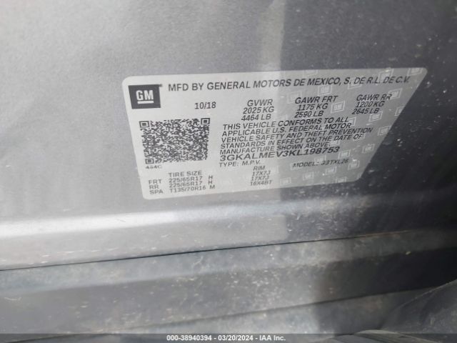 3GKALMEV3KL198753 GMC Terrain Sle