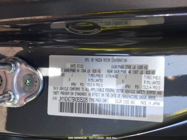JM1NDAD79N0505226 Mazda Mx-5 Miata Grand Touring