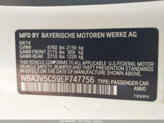 WBA3V5C59EP747756 BMW 428i