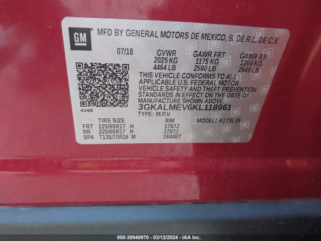GMC Terrain Sle 2019 3GKALMEV6KL118961 Image 9