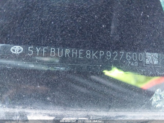 Toyota COROLLA LE 2019 5YFBURHE8KP927600 Image 9