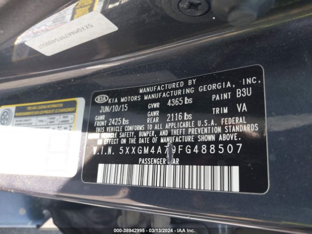 5XXGM4A79FG488507 KIA Optima Lx