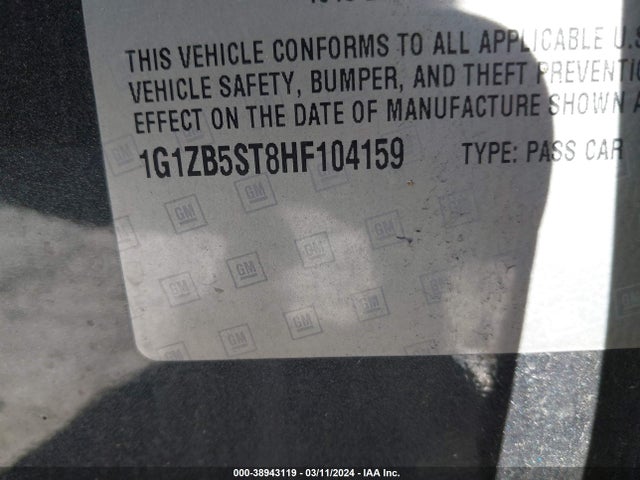 Chevrolet MALIBU LS 2017 1G1ZB5ST8HF104159 Image 9