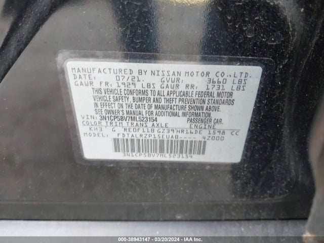Nissan Kicks S Xtronic Cvt 2021 3N1CP5BV7ML523154 Image 9