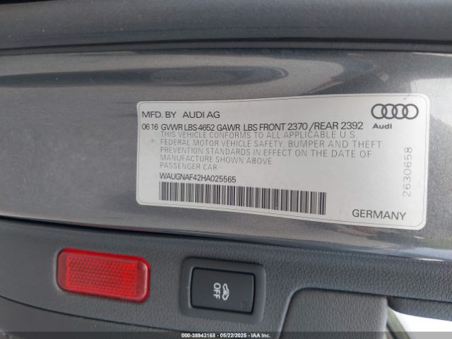 2017 AUDI A4 WAUGNAF42HA025565 Photo 8