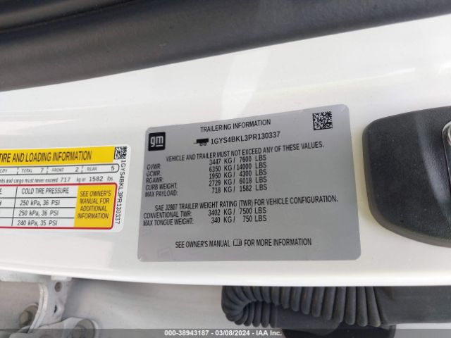 2023 CADILLAC ESCALADE 1GYS4BKL3PR130337 Photo 8