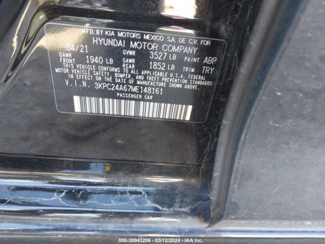 3KPC24A67ME148161 Hyundai ACCENT SE