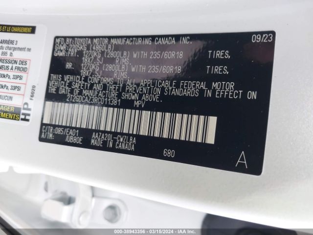2T2GDCAZ3RC011381 Lexus Nx 250 Premium
