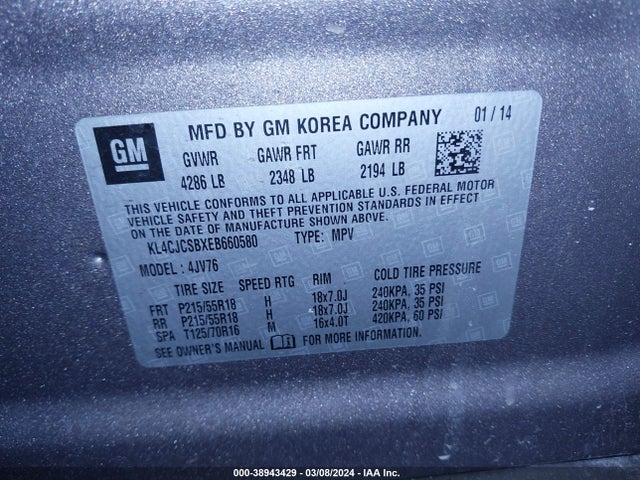 Buick Encore Leather 2014 KL4CJCSBXEB660580 Image 9