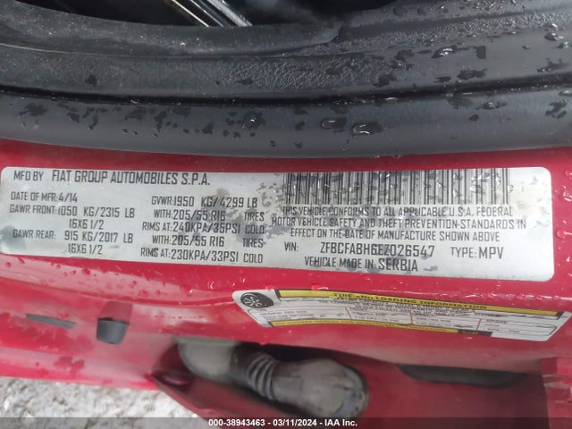 2014 FIAT 500L ZFBCFABH6EZ026547 Photo 8