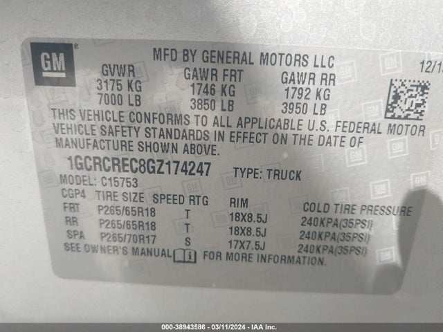 Chevrolet Silverado 1500 1lt 2016 1GCRCREC8GZ174247 Image 9