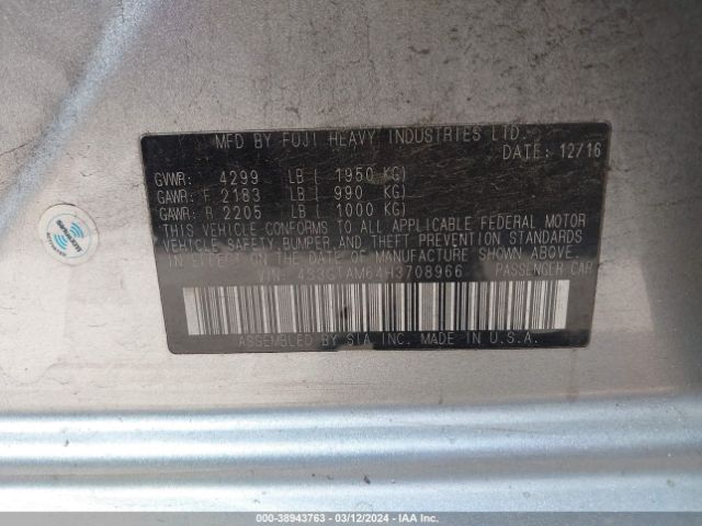 4S3GTAM64H3708966 Subaru Impreza 2.0i Sport