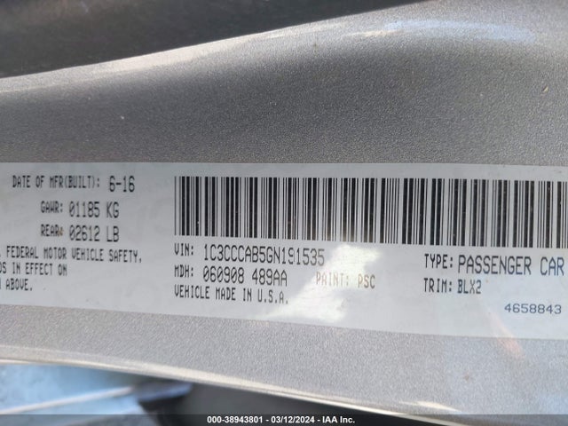 Chrysler 200 Limited Platinum 2016 1C3CCCAB5GN191535 Image 9