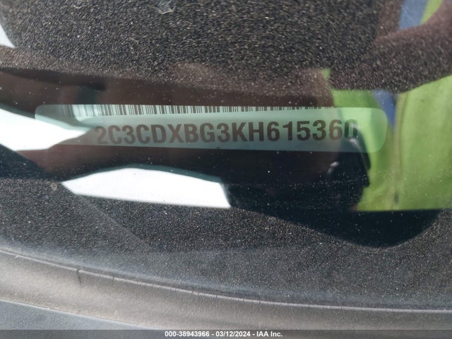 38943966 :رقم المزاد ، 2C3CDXBG3KH615360 vin ، 2019 Dodge Charger Sxt Rwd مزاد بيع