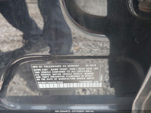 WVWBP7AN2GE515540 Volkswagen Cc 2.0t Sport
