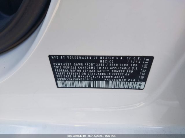 3VWD17AJ3GM291919 Volkswagen Jetta 1.8t Sport
